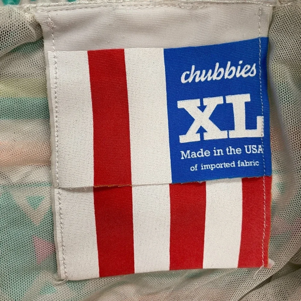 Chubbies Swim Trunks Mens XL Aztec Neon Colorful Summer Beach Swim‎ Shorts USA